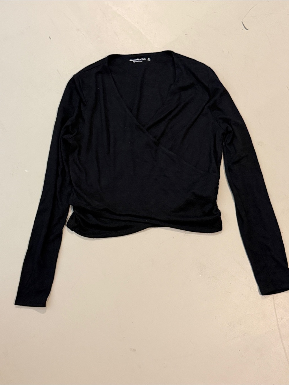 Abercrombie & Fitch Long-Sleeve Cozy Wrap Top